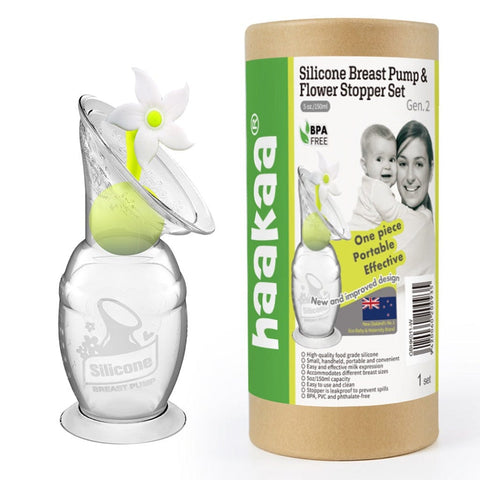 Haakaa 150ml Silicone Breast Pump (Gen 2) & Flower Stopper