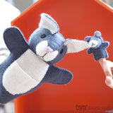 Tara Treasures Hand Puppet - Grey Kangaroo with Joey