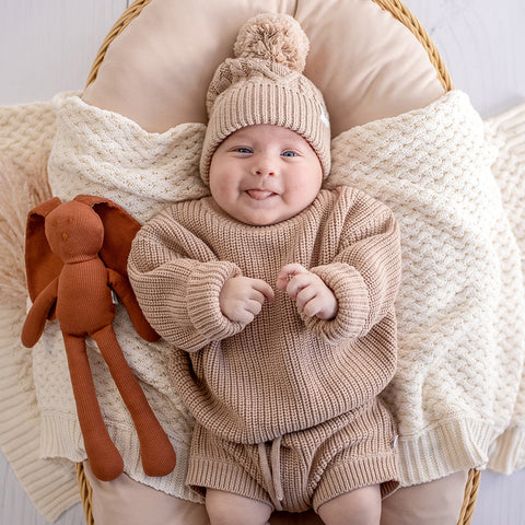 Snuggle Hunny Oversized Cotton Knit Jumper (Assorted Colours & Sizes)