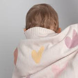 Living Textiles Jacquard Baby Blanket - Bohemian Bliss/Hearts