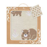 Living Textiles Australiana Baby Blanket - Wombat/Natural