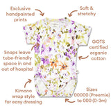 Snuggle Hunny Short Sleeve Kimono Bodysuit (Premie-Newborn)