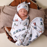 Snuggle Hunny Jersey Wrap & Beanie Set (Assorted Patterns)