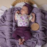 Snuggle Hunny Diamond Knit Blanket - Lavender