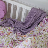 Snuggle Hunny Diamond Knit Blanket - Lavender