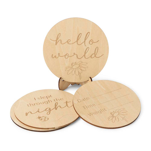 Snuggle Hunny Wooden Milestone Cards