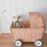 Olli Ella Rattan Strolley - Seashell Pink