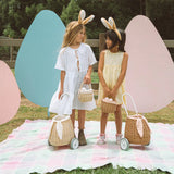 Olli Ella Rattan Bunny Luggy with Lining (Assorted Colours)