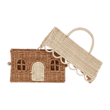 Olli Ella Rattan Gingerbread Casa Clutch