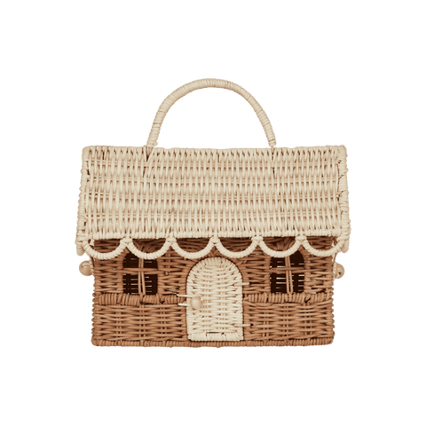 Olli Ella Rattan Gingerbread Casa Clutch