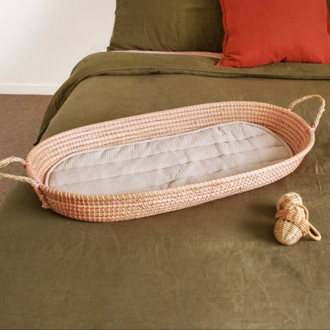Olli Ella Reva Rose Changing Basket with Liner