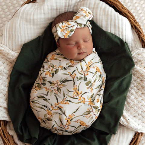 Snuggle Hunny Swaddle & Topknot Set (Assorted Patterns)