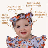 Snuggle Hunny Topknot Bow Headband 0-4 Years (Assorted Patterns)