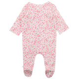 Bebe Floral Organic Long Sleeve Zip Romper - Size 00000