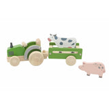 Kaper Kidz Wooden Tractor With Farm Animals