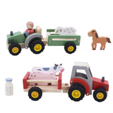 Kaper Kidz Wooden Tractor With Farm Animals