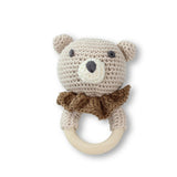 DLUX Teddy Knitted Teether Rattle