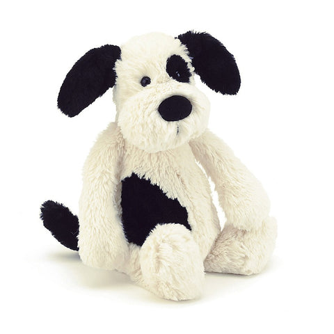 Jellycat Small Bashful Black & Cream Puppy