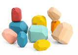 Tooky Toy Wooden Stacking Stone Blocks