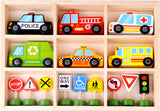 Tooky Toy Transportation & Street Sign Set