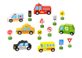 Tooky Toy Transportation & Street Sign Set