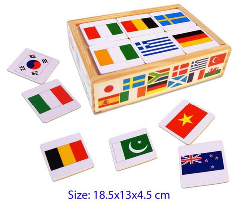 Fun Factory Wooden Flag Memory Game 48pc