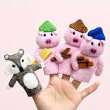 Tara Treasures Finger Puppets - Three Little Pigs (4pc)