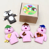 Tara Treasures Finger Puppets - Three Little Pigs (4pc)